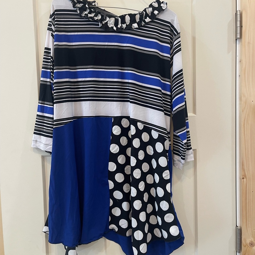 Striped and Polka Dot Women's Top